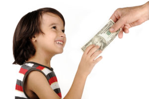 Child with money