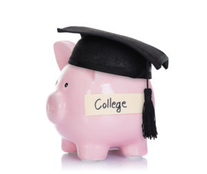 saving for college piggy bank