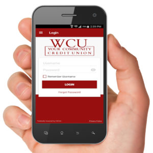 WCU Community Credit Union mobile app